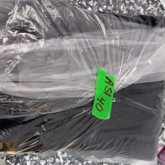 24hrs pants sparkly shimmer sequins embroidered shiny Black Sequin Pants - Picture 8 of 8